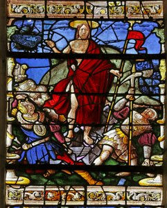 Vitrail représentant la Résurrection - French School